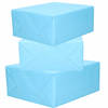 3x Rollen kraft inpakpapier lichtblauw 200 x 70 cm - Cadeaupapier