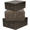 3x Rollen kraft inpakpapier zwart 200 x 70 cm - Cadeaupapier