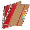 Pakket van 2x stuks schoolschriften/collegeblokken A5 rood - Notitieboek
