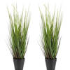 Set van 2x stuks kunstplanten groen gras sprieten 53 cm. - Kunstplanten