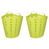 Set van 2x stuks groene wasmand flexibel 47 cm - Wasmanden