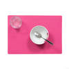 Stevige luxe Tafel placemats Plain fuchsia roze 30 x 43 cm - Placemats