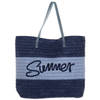 Strandtas Summer blauw 38 x 40 cm - Strandtassen