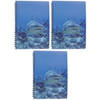 3x stuks haaien schrift 3D 21cm - Notitieboek