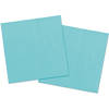 40x stuks servetten van papier lichtblauw 33 x 33 cm - Feestservetten