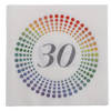 20x Leeftijd 30 jaar witte confetti servetten 33 x 33 cm - Feestservetten