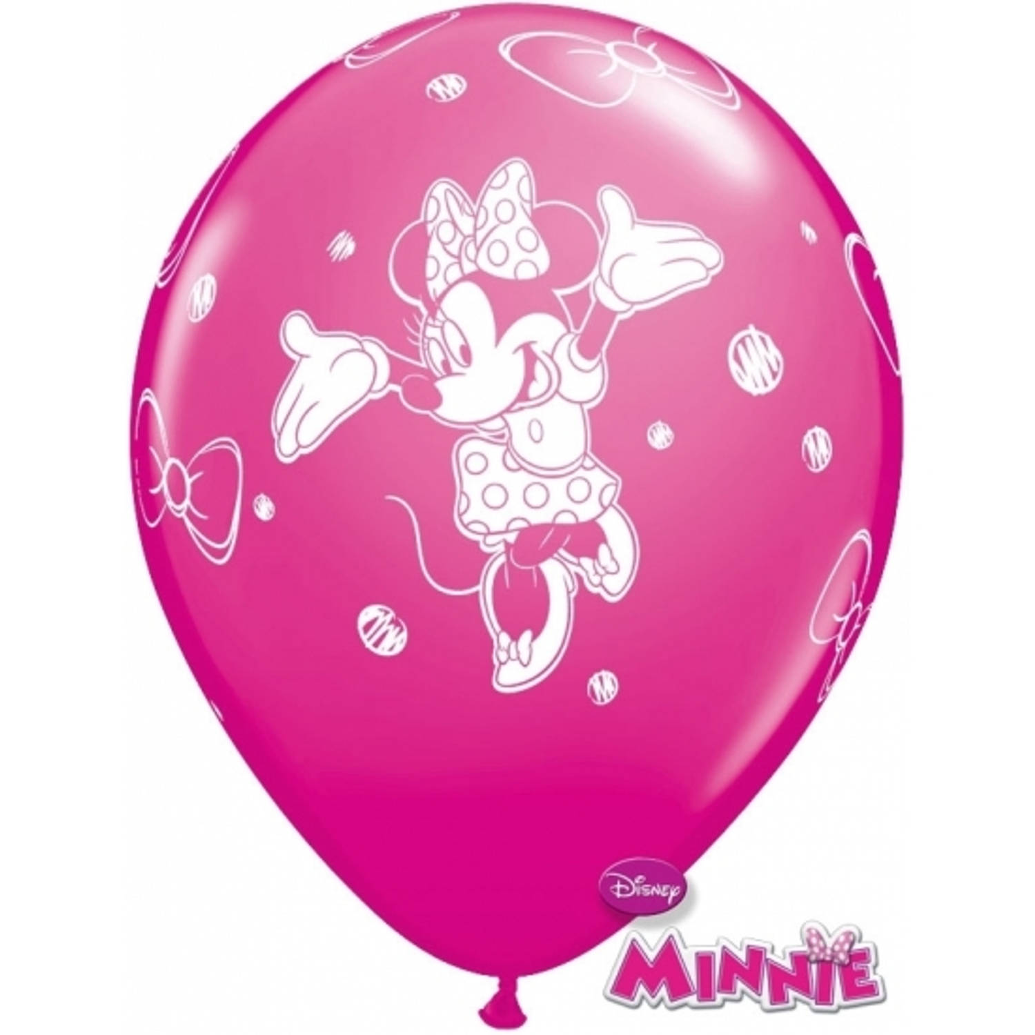 Minnie Mouse party ballonnen 12x stuks - Ballonnen