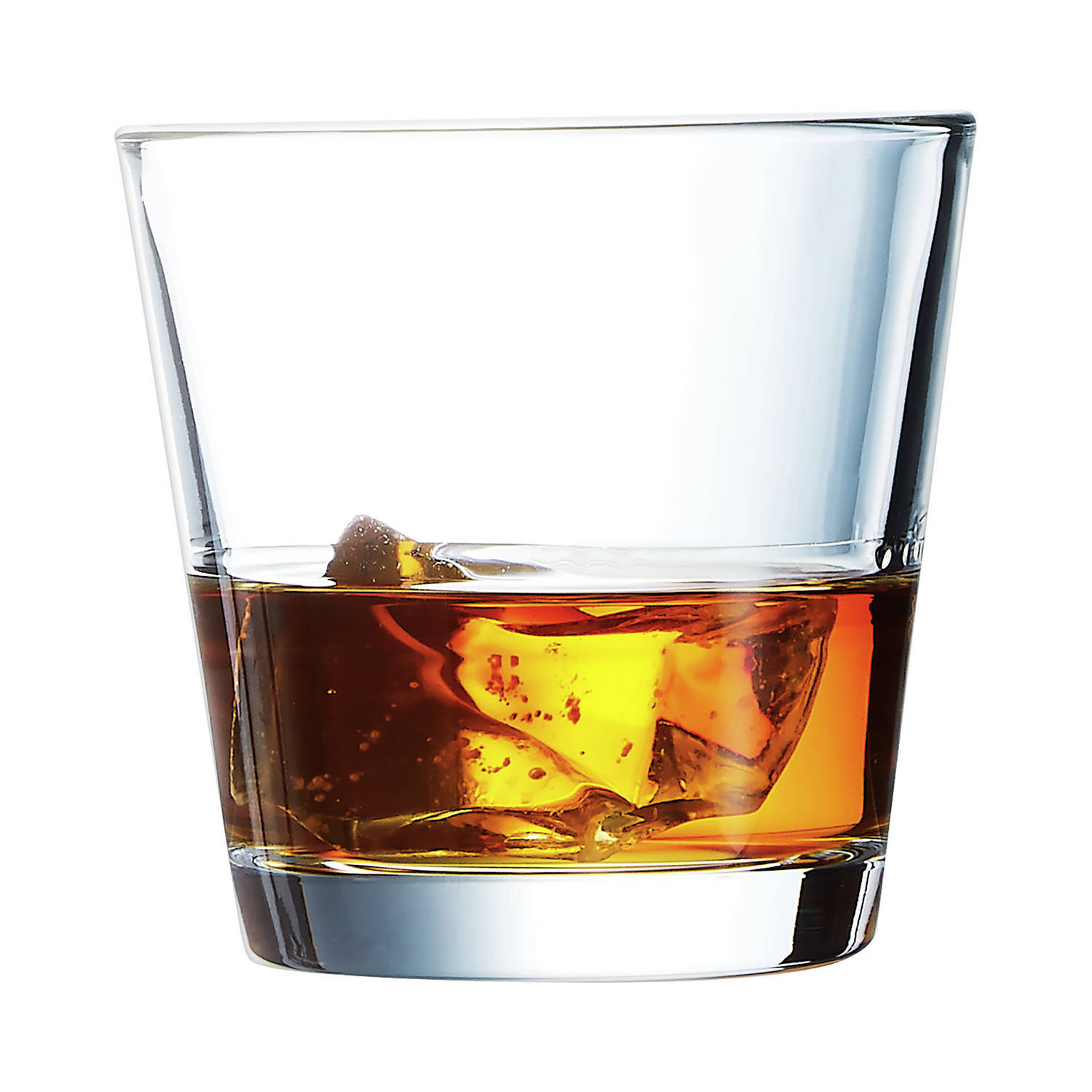 6x Tumbler Whiskyglazen Transparant Stapelbaar 210 Ml Glazen Tumblerglazen