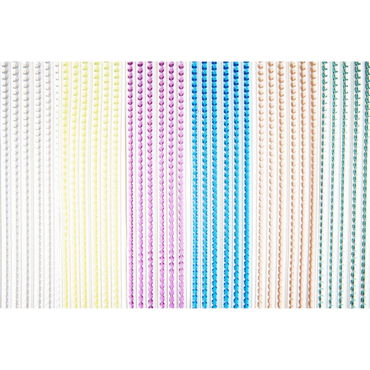 Multicolor kunststof vliegen/insecten kralen gordijn 93 x 220 cm - Vliegengordijnen