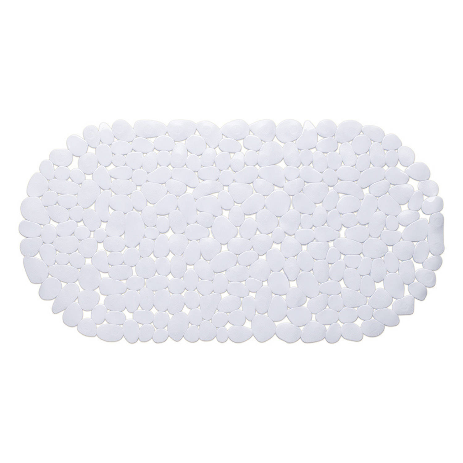 Witte Anti-slip Badmat 68 X 35 Cm Ovaal Badkuip Mat Schimmelbestendig Anti-slip Grip Mat Voor Douche