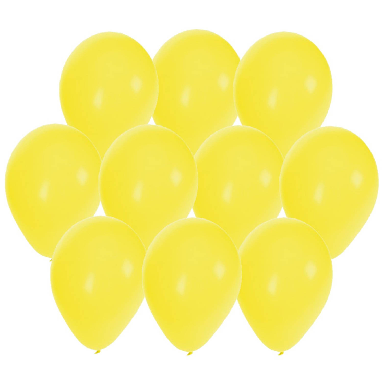 Oorlogszuchtig Omdat spuiten 30x stuks Gele party ballonnen 27 cm - Ballonnen | Blokker