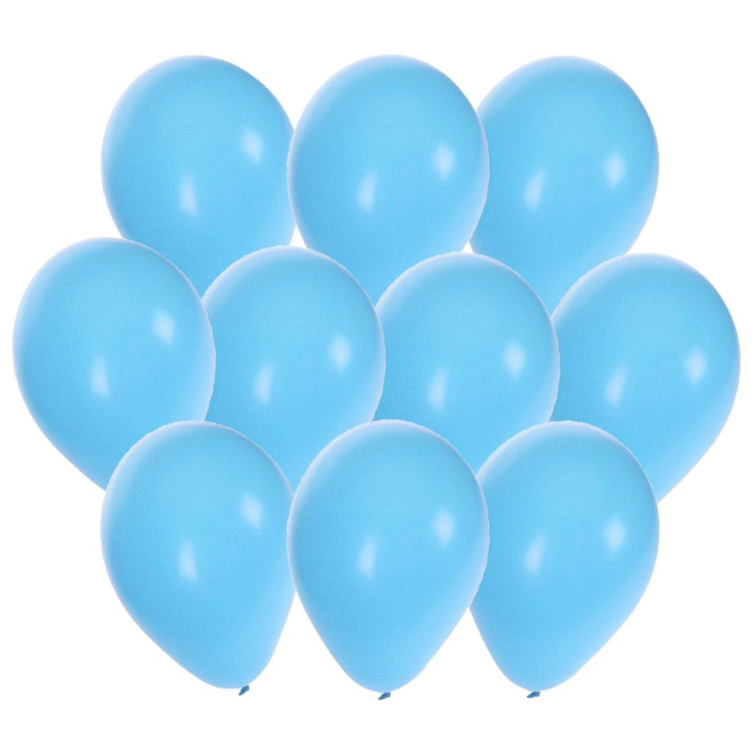 Lichtblauwe party ballonnen 30x stuks 27 cm - Ballonnen