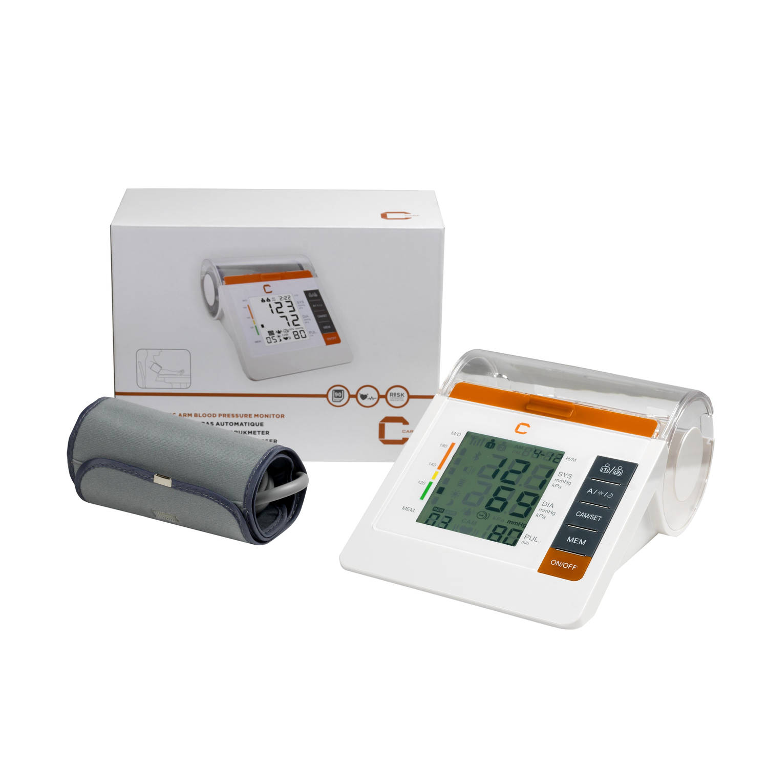Cresta Care BPM820S digitale bovenarm bloeddrukmeter Meet gemiddelde bloeddruk over drie metingen XL-manchet 22 - 42