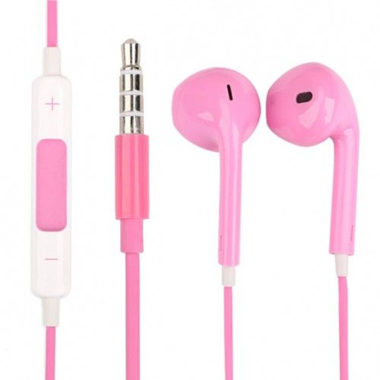 Port Machtigen schrobben Headset voor Apple iPhone Oordopjes 3.5mm Audiojack Oortjes Roze | Blokker