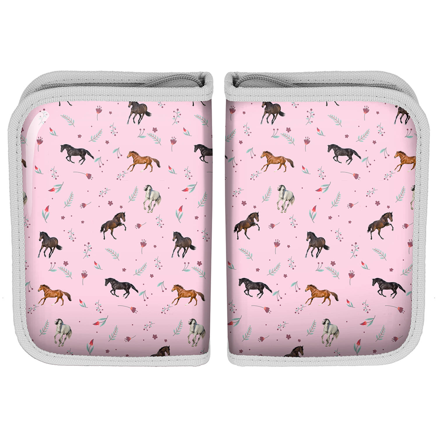 Animal Pictures Gevuld Etui Paardjes 19.5 X 13.5 Cm 22 St. Polyester