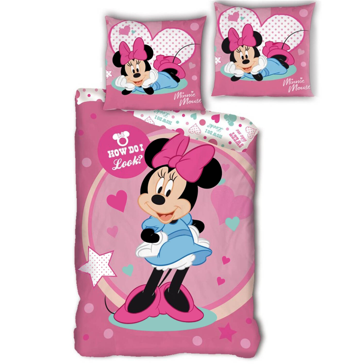 Disney Minnie Mouse Dekbedovertrek How do I look - Eenpersoons - 140 x 200 cm - Polyester