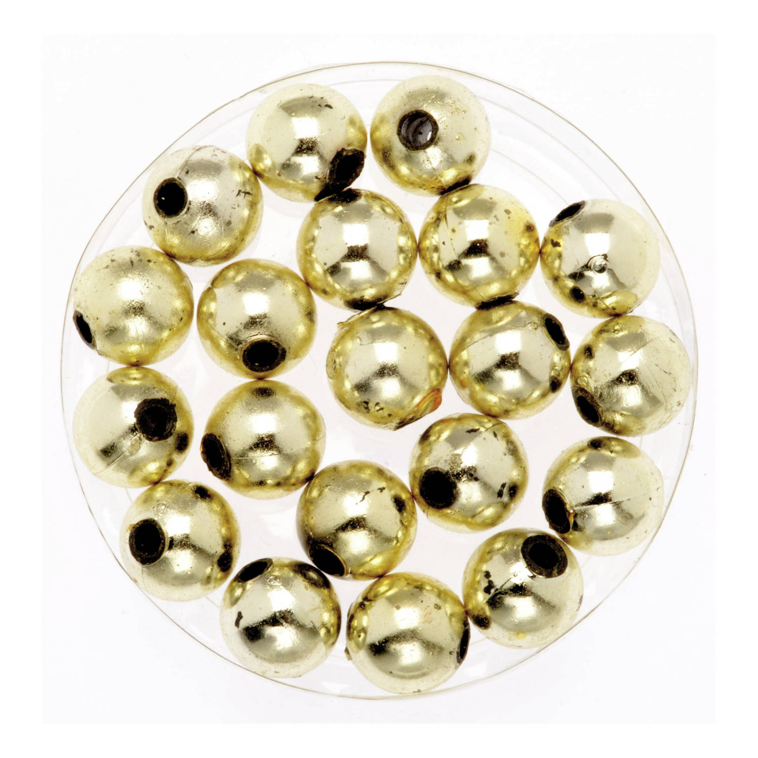 120x Stuks Sieraden Maken Glans Deco Kralen In Het Goud Van 10 Mm?- Kunststof Reigkralen Voor Armban