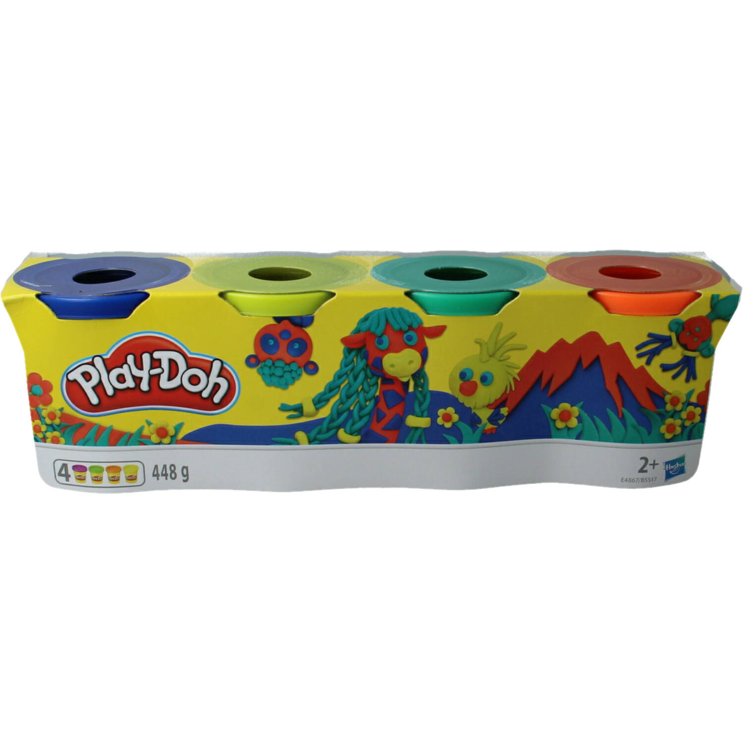 Play-Doh 4-pack Donkerblauw-Geel-Groen-Oranje