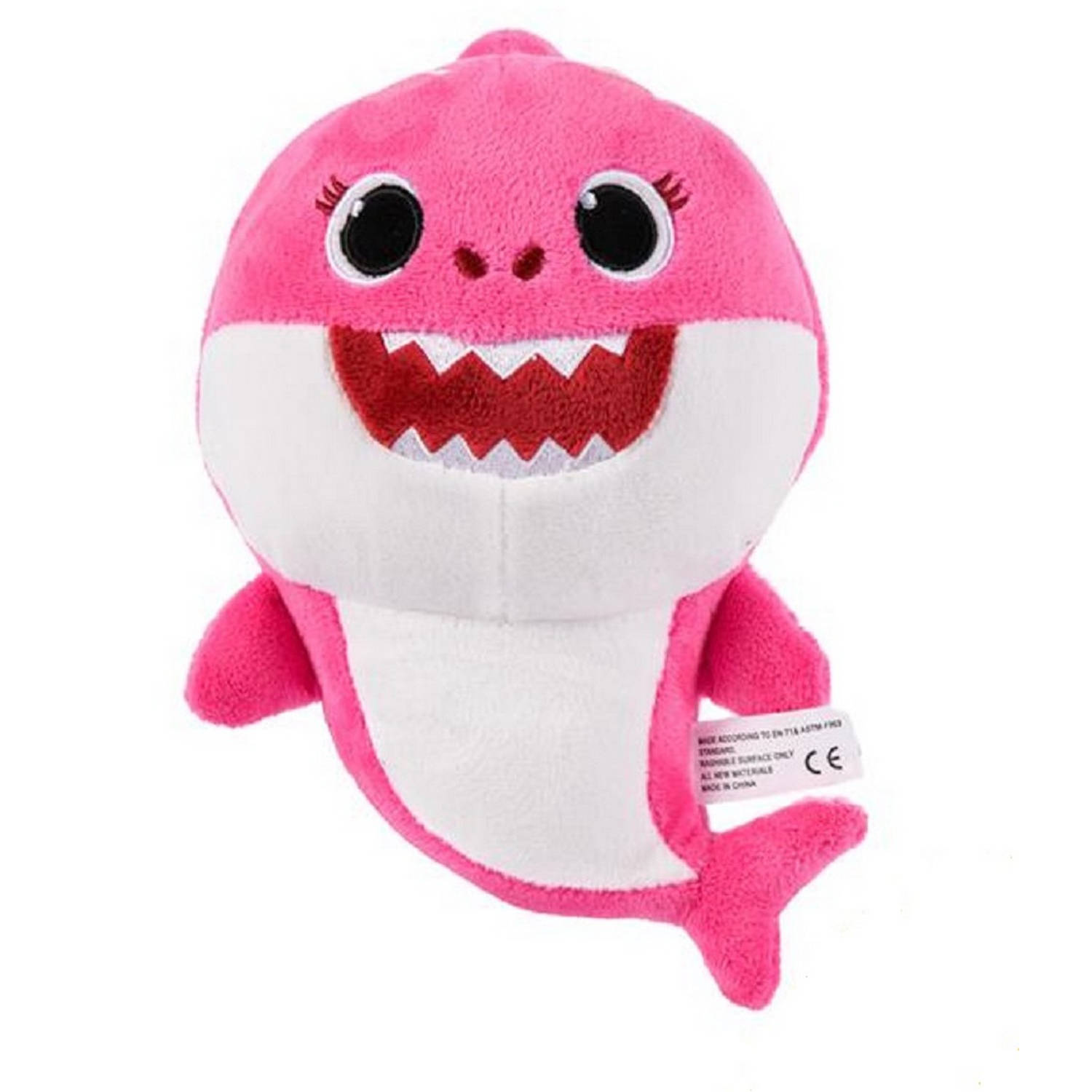 Baby Shark pluche knuffel roze karakter mommy 15 cm - Kinder speelgoed dieren