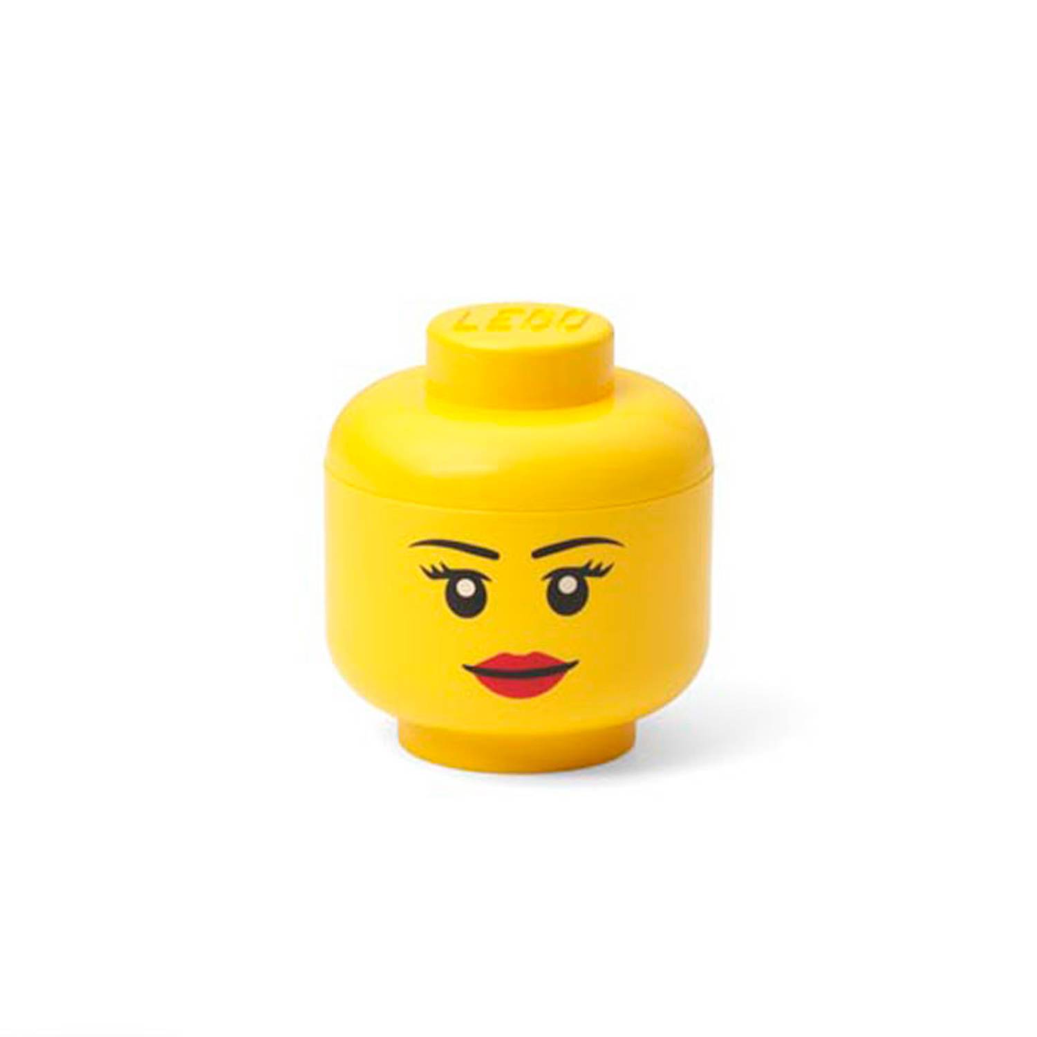 LEGO opbergbox hoofd Girl mini 10 x 11 cm polypropeen geel