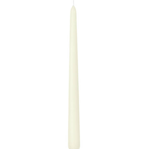 6x Lange kaarsen ivoorwit 30 cm 13 branduren dinerkaarsen/tafelkaarsen - Dinerkaarsen