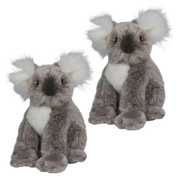 2x stuks pluche koala beer knuffel 18 cm - Knuffeldier