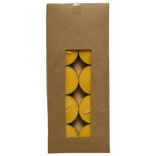 Citronella waxinelichtjes/theelichtjes - 10x - geel - citrusgeur - geurkaarsen