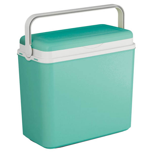 Koelbox turquoise groen 24 liter 39 x 24 x 40 cm - Koelboxen