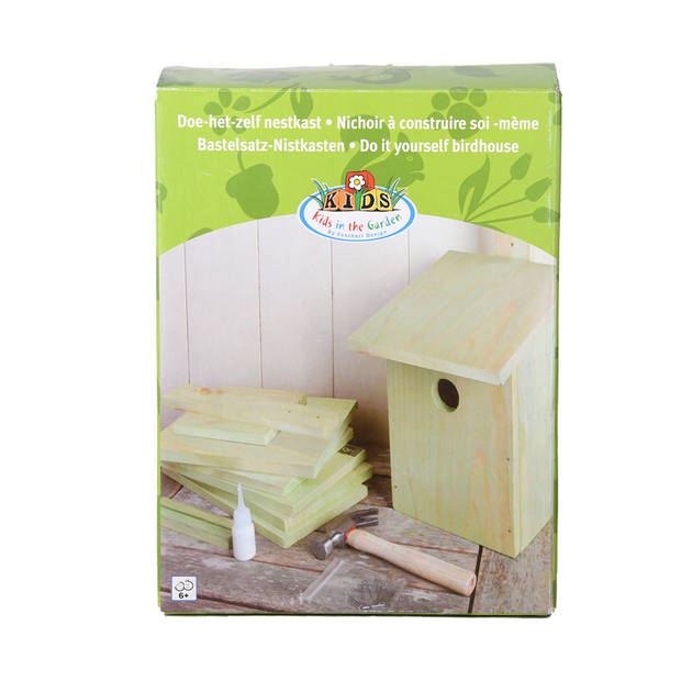 Doe-het-zelf houten vogelhuisje/nestkast 23 cm - Vogelhuisjes
