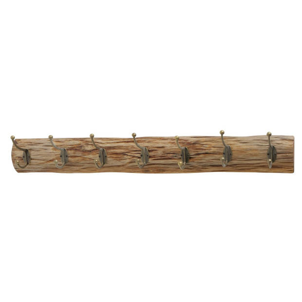 Jassen kapstok haken hout/staal 75 cm - Kapstokken