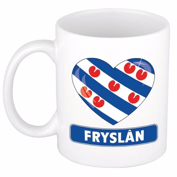 2x stuks i love Friesland mok / beker 300 ml - feest mokken