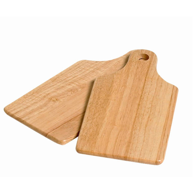 Set van 4x stuks snijplanken/serveerplanken/broodplanken van hout 28 x 14 cm - Snijplanken