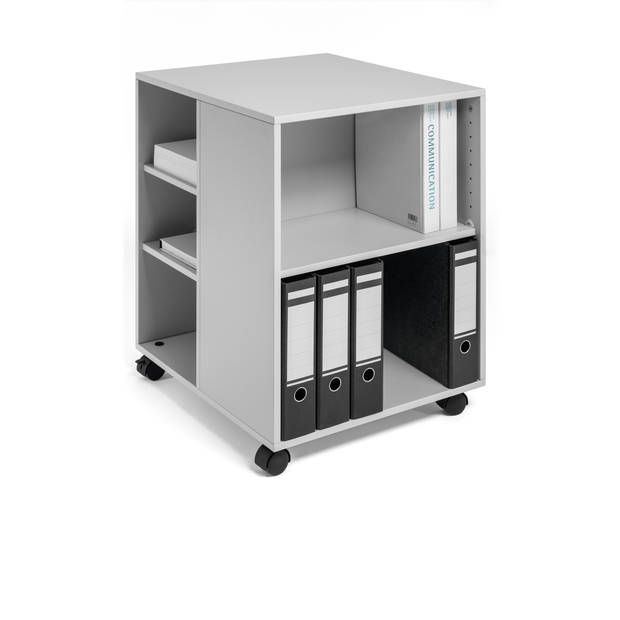 Durable trolley - 52,8 x 74,8 x 59,2 cm - Grijs - 3-zijdig open