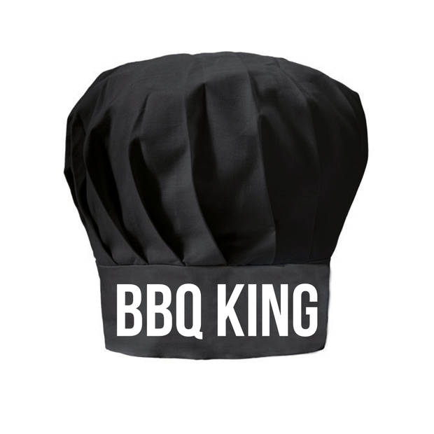 BBQ king cadeau koksmuts zwart heren - Koksmutsen