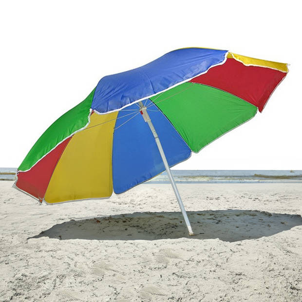 Set van 2x Voordelige regenboog parasol 180 cm - Parasols