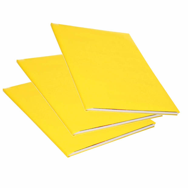 3x Rollen kraft kaftpapier geel 200 x 70 cm - Kaftpapier