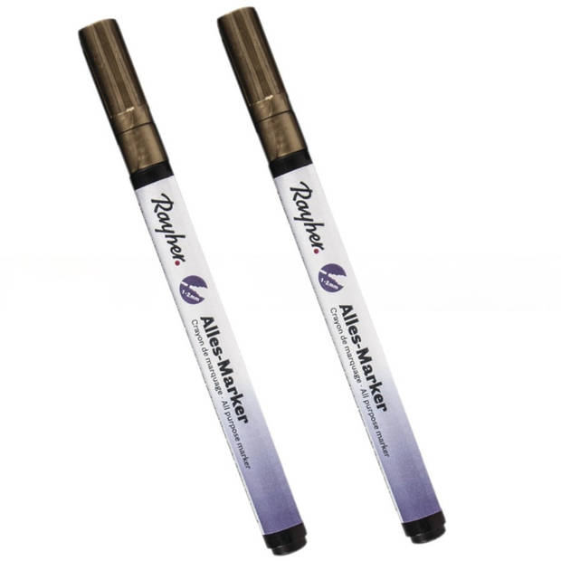 2x stuks gouden marker stift met een fijne punt - Hobbystiften