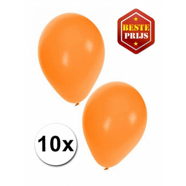 30x stuks Oranje party ballonnen 27 cm - Ballonnen