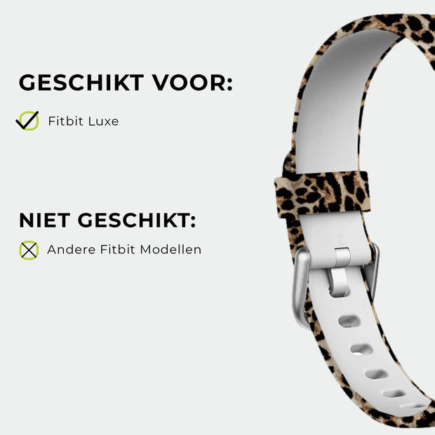 SmartphoneClip Siliconen sportbandje Leopard geschikt voor Fitbit Luxe