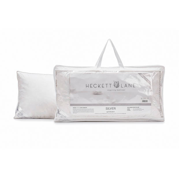 Heckett & Lane Box Hoofdkussen Silver 20% Dons - 40x80cm