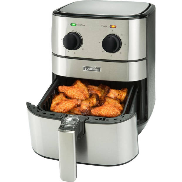 Airfryer xl - Heteluchtfriteuse - 4 Liter inhoud voor 1 kg friet - Air fryer met draaiknoppen