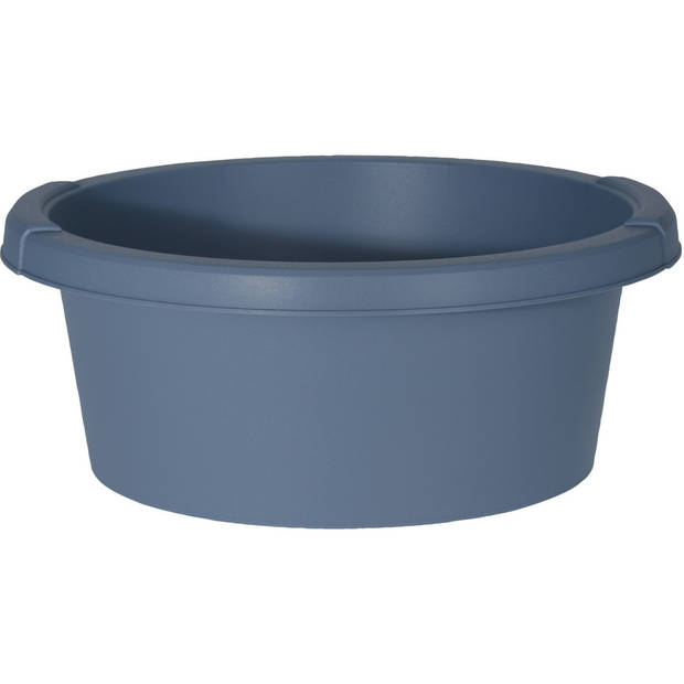 Blauwe afwasteil/afwasbak rond kunststof 6 liter - Afwasbak