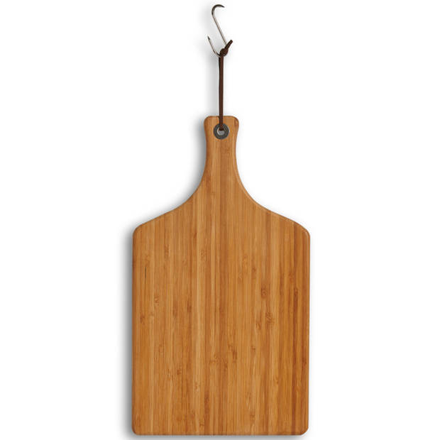 Bamboe houten snijplank/serveerplank met handvat 44 x 25 cm - Snijplanken