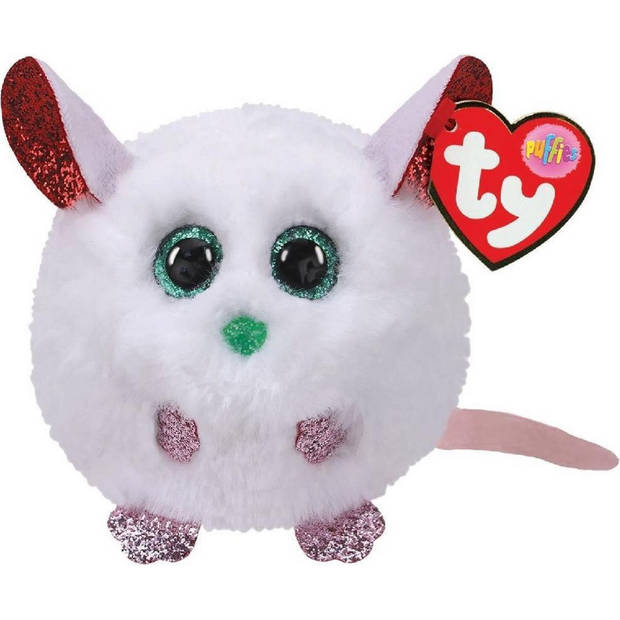 Ty Teeny Puffies Christmas Brie Mouse 10cm