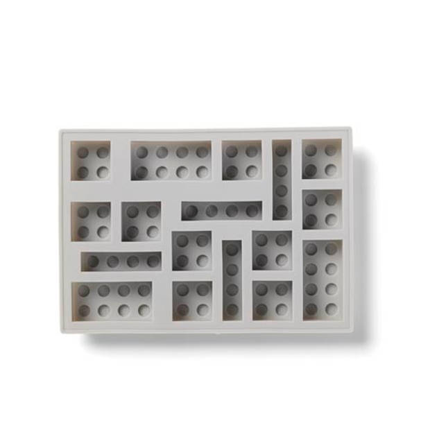 LEGO - Ijsblokjesvorm, Grijs - Siliconen - LEGO