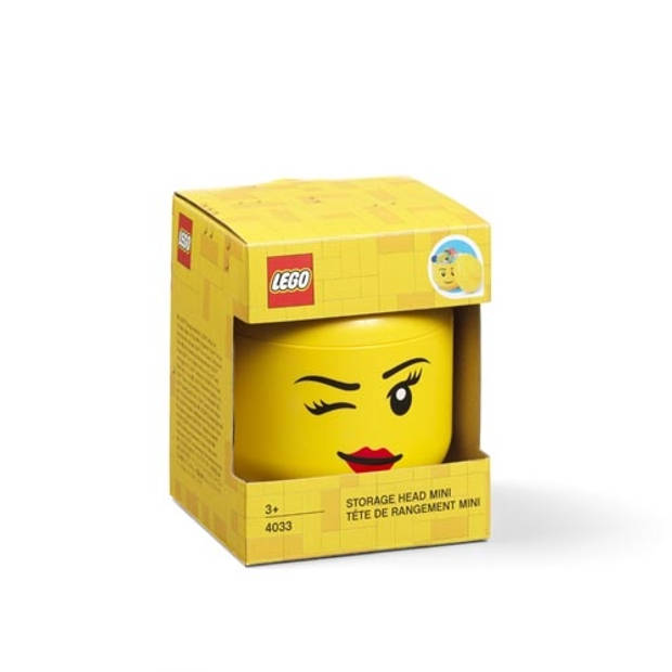 LEGO - Opbergdoos LEGO-hoofd Winky, Geel - Polypropyleen - LEGO