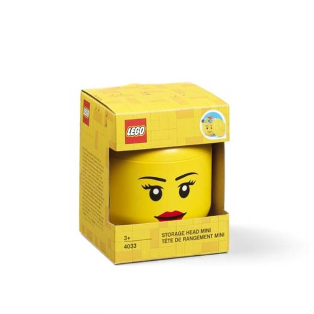 LEGO - Opbergdoos LEGO-hoofd Girl, Geel - Polypropyleen - LEGO