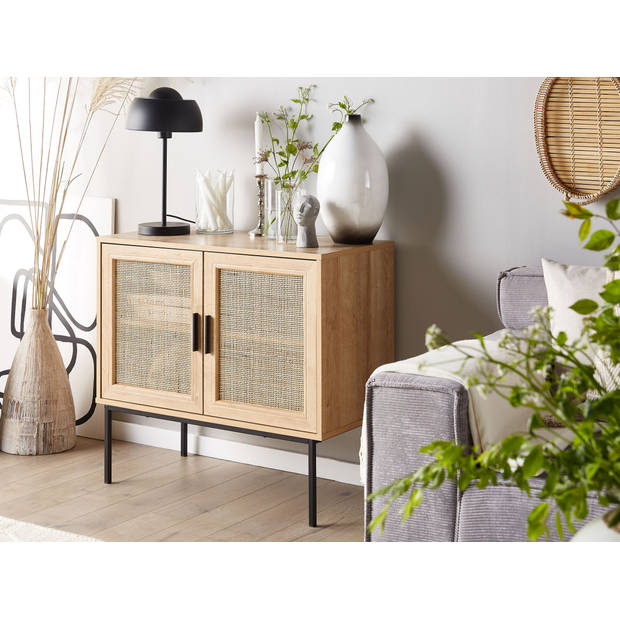 Beliani PASCO - Sideboard-Lichte houtkleur-Vezelplaat