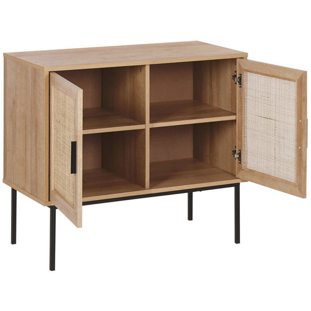 Beliani PASCO - Sideboard-Lichte houtkleur-Vezelplaat