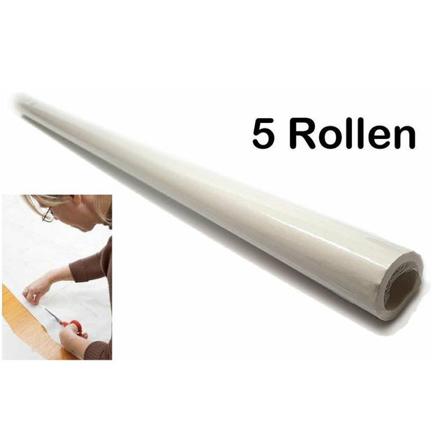5 Rollen - Patroonpapier - overtrekpapier - Tekenpapier - 10 meter x 100 cm
